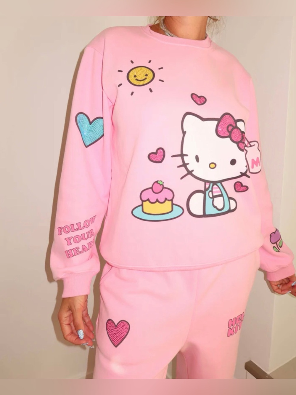 NWT Lola + The Boys Hello Kitty Doodle Set - Teen/Women Sz. S - Picture 7 of 13